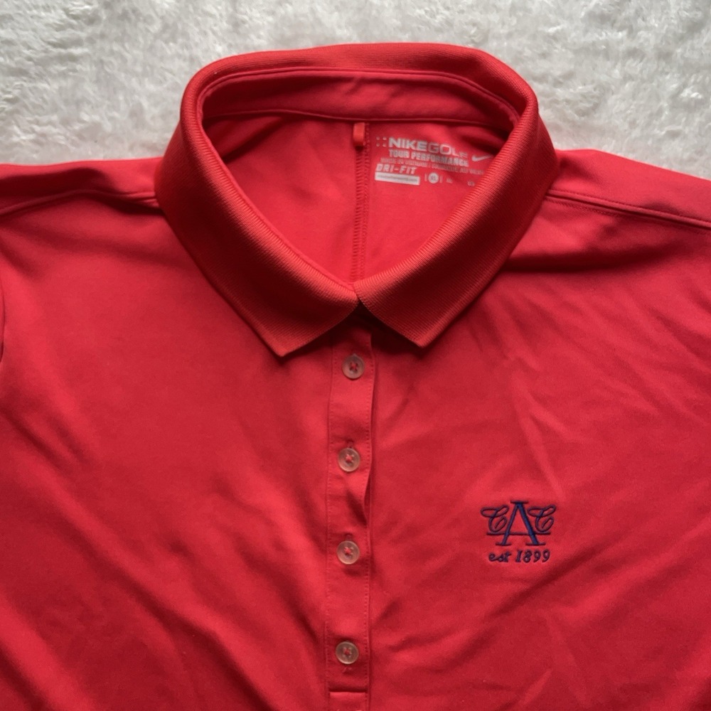 Nike Golf Tour Performance Titleist Red Dri-Fit Polo Shirt Women's XL - Picture 2 of 15